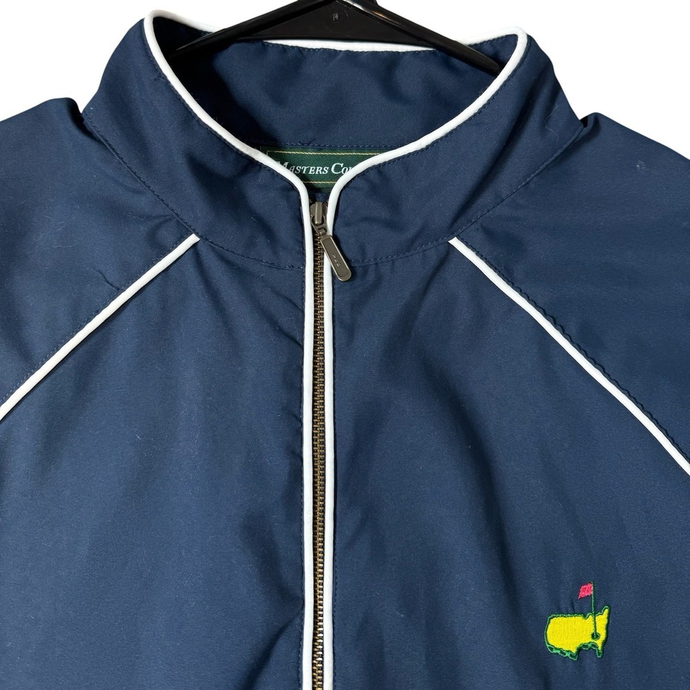 Masters Collection 1/4 Zip Windbreaker Jacket Mens Small Navy Oversized Golf - Picture 2 of 10
